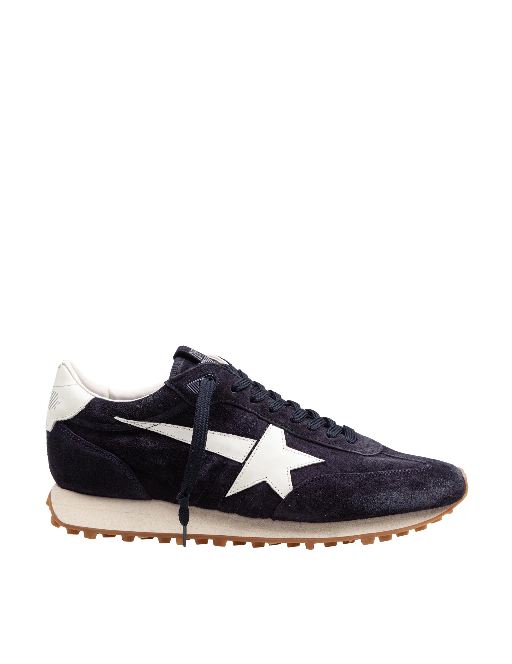 GOLDEN GOOSE BLUE SUEDE RUNNING SNEAKERS