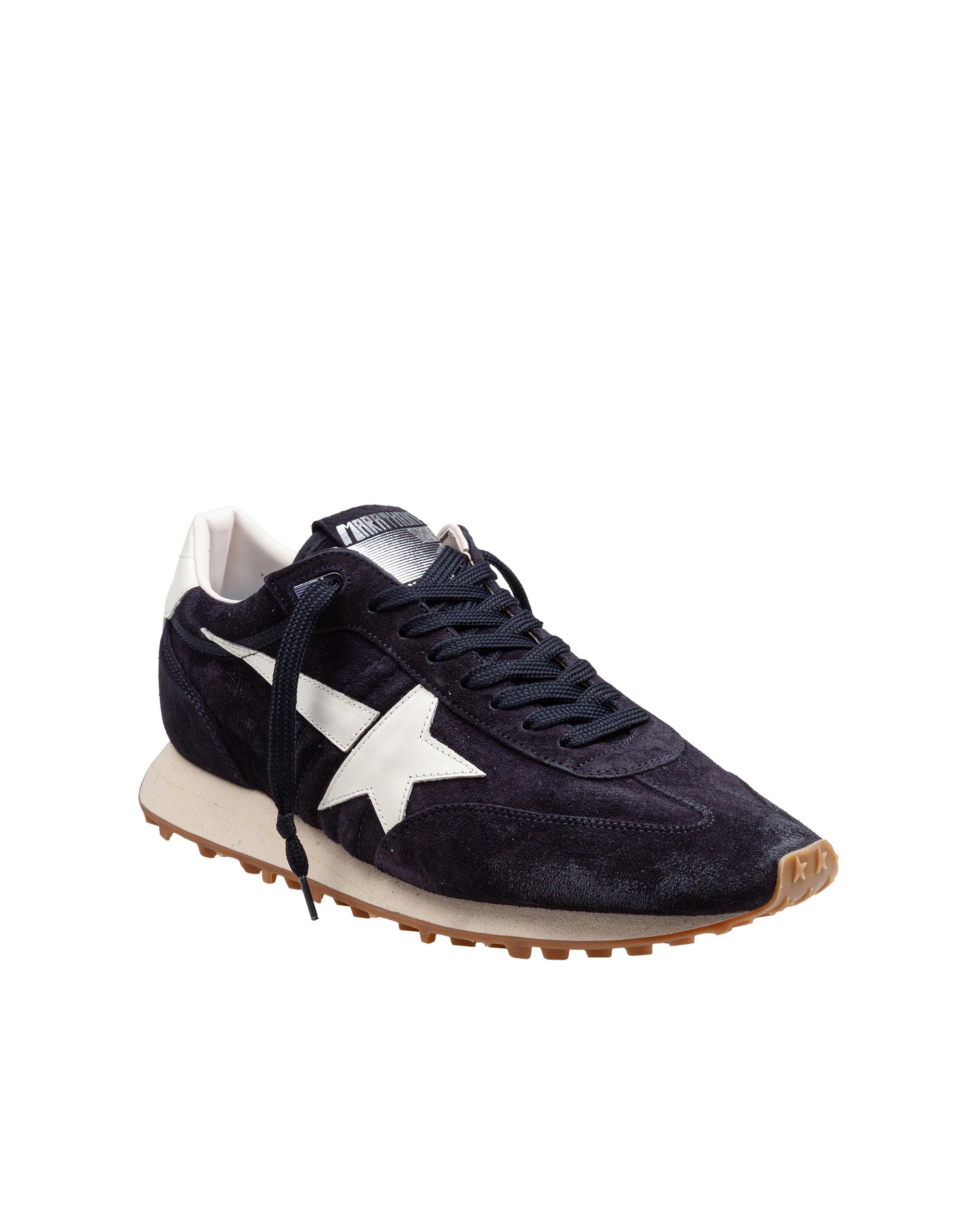 GOLDEN GOOSE BLUE SUEDE RUNNING SNEAKERS