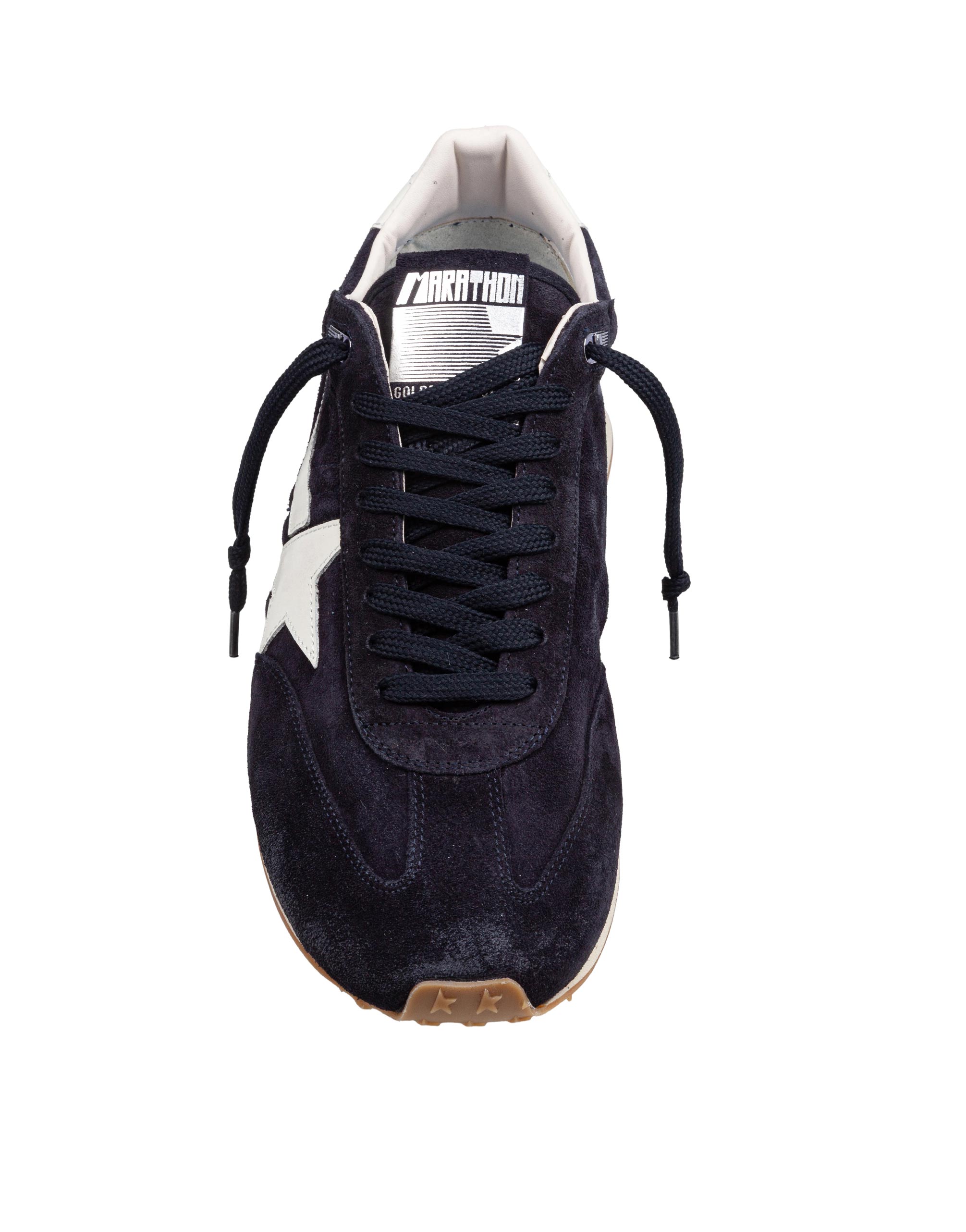 GOLDEN GOOSE BLUE SUEDE RUNNING SNEAKERS