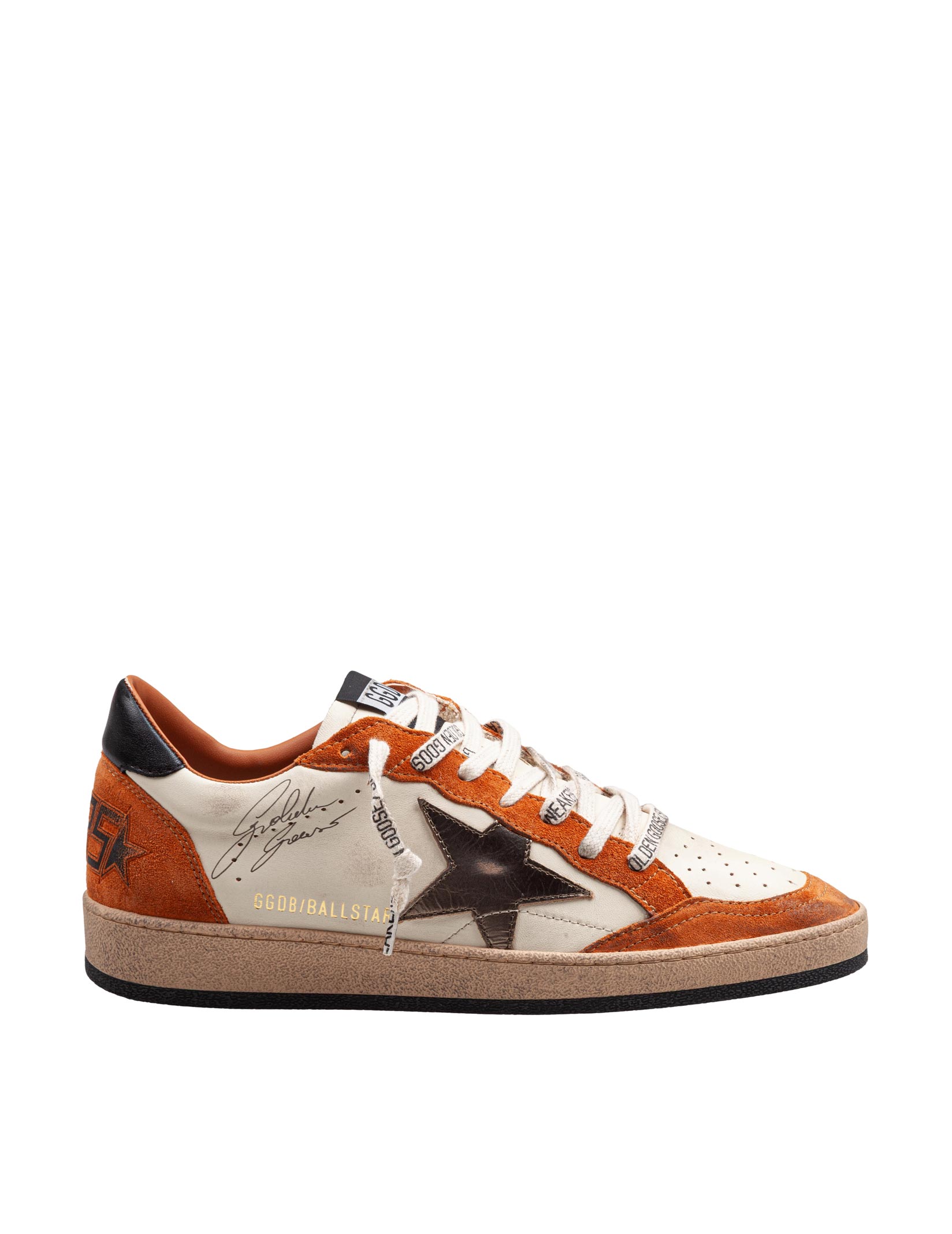 GOLDEN GOOSE SNEAKERS BALLSTAR IN NAPPA E CAMOSCIO