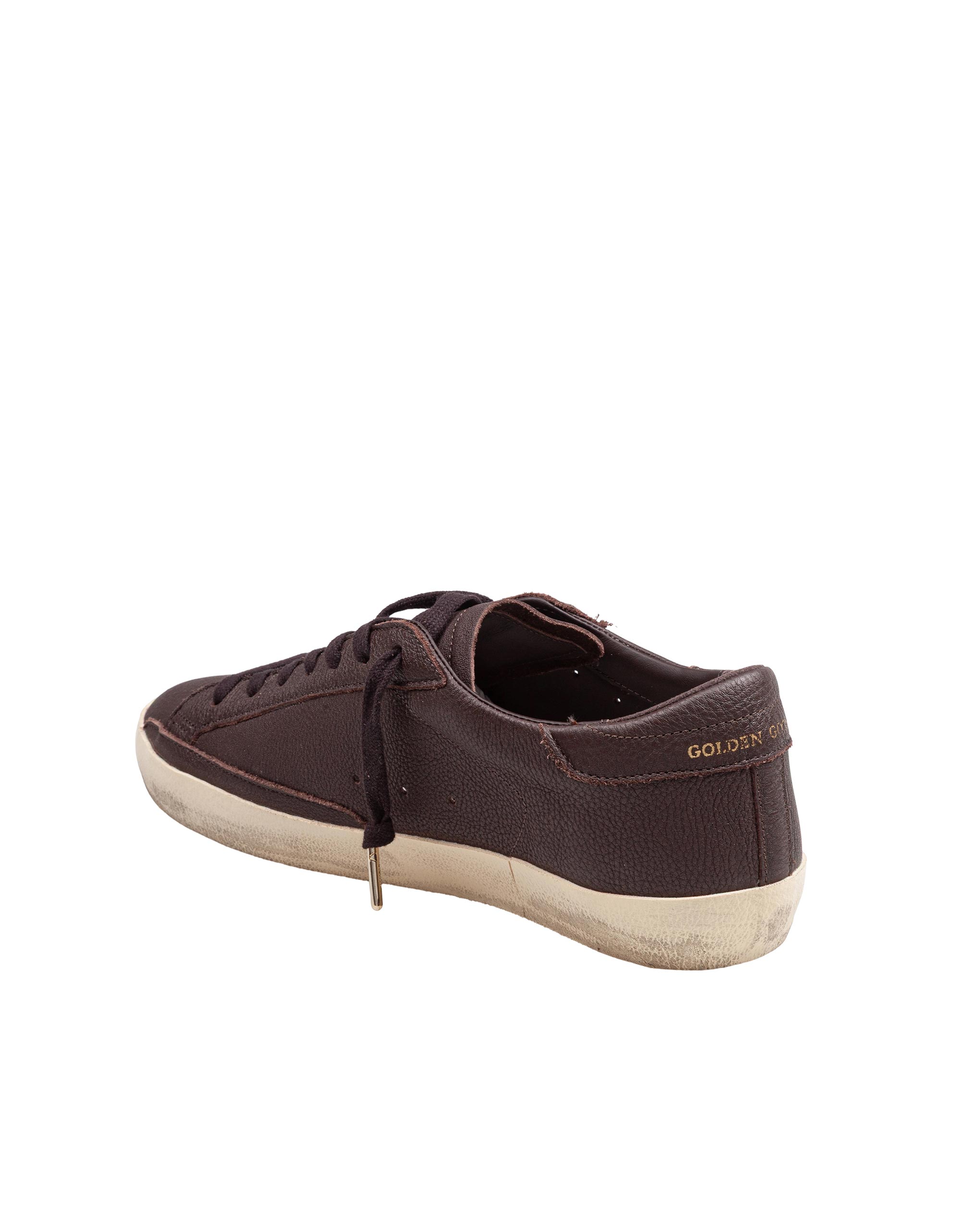 GOLDEN GOOSE SNEAKERS SUPER STARDARK IN PELLE BROWN