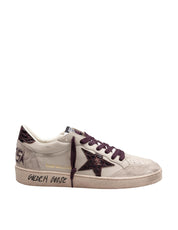 GOLDEN GOOSE SNEAKERS BALLSTAR IN NAPPA E CAMOSCIO COLORE CREMA