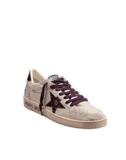 GOLDEN GOOSE SNEAKERS BALLSTAR IN NAPPA E CAMOSCIO COLORE CREMA