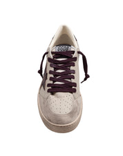 GOLDEN GOOSE SNEAKERS BALLSTAR IN NAPPA E CAMOSCIO COLORE CREMA