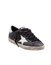 GOLDEN GOOSE SUPERSTAR SNEAKERS IN BLACK AND WHITE LEATHER