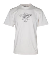 GOLDEN GOOSE T-SHIRT IN COTONE BIANCO CON STAMPA