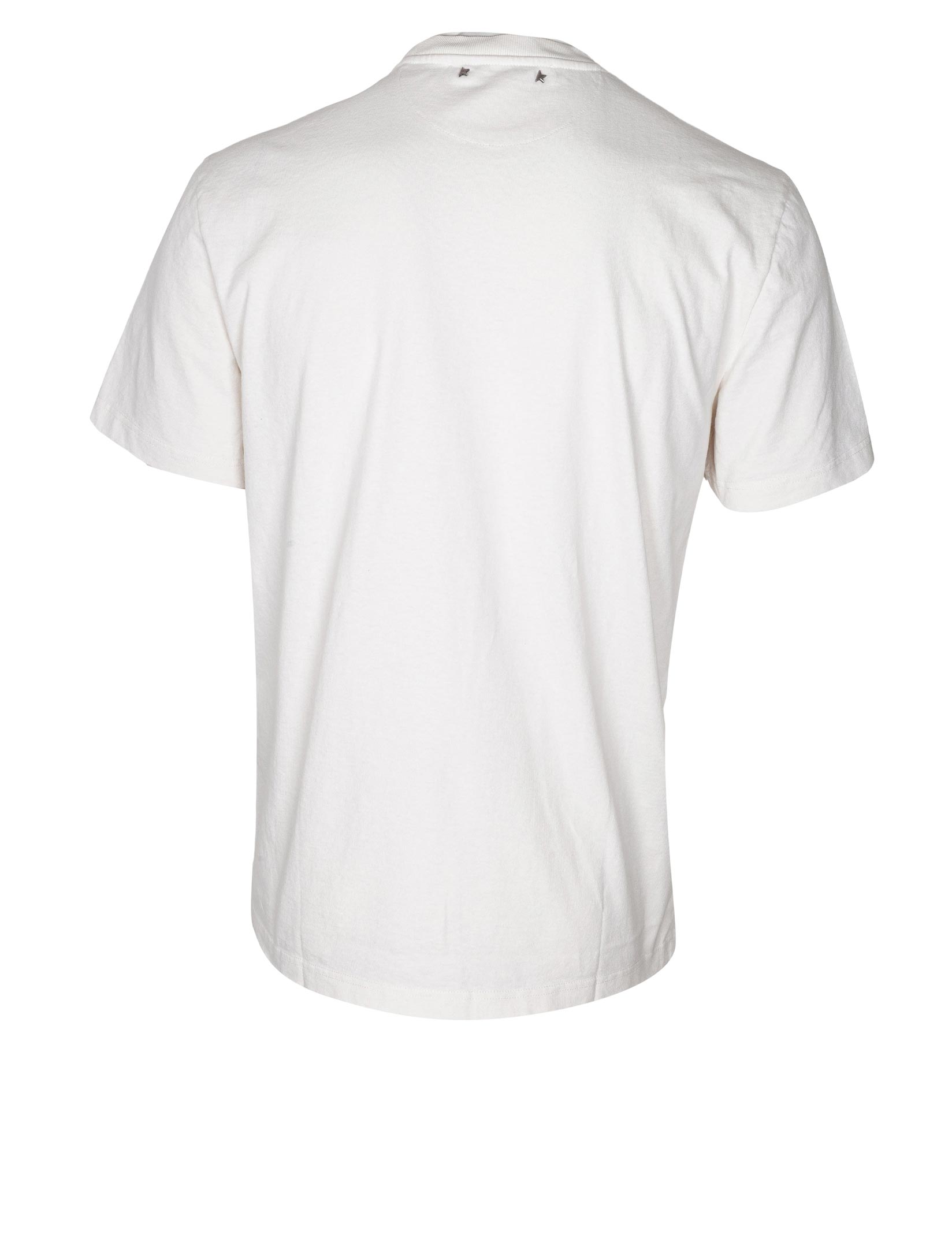 GOLDEN GOOSE T-SHIRT IN COTONE BIANCO CON STAMPA