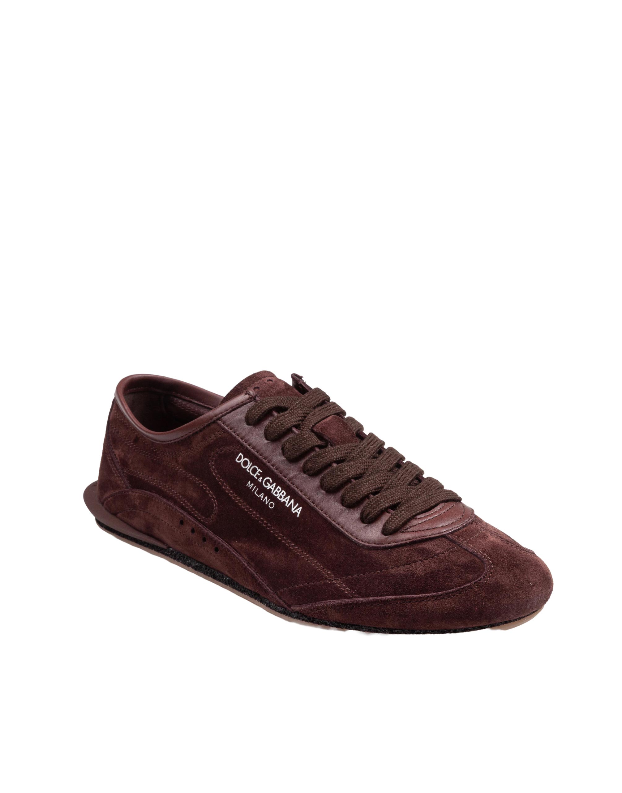 DOLCE & GABBANA SNEAKERS IN SUEDE COLORE CACAO