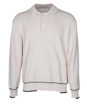 GOLDEN GOOSE KNIT POLO RINDLEY COTTON BLEND