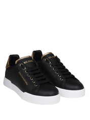 DOLCE & GABBANA SNEAKERS PORTOFINO IN PELLE CON PERLA