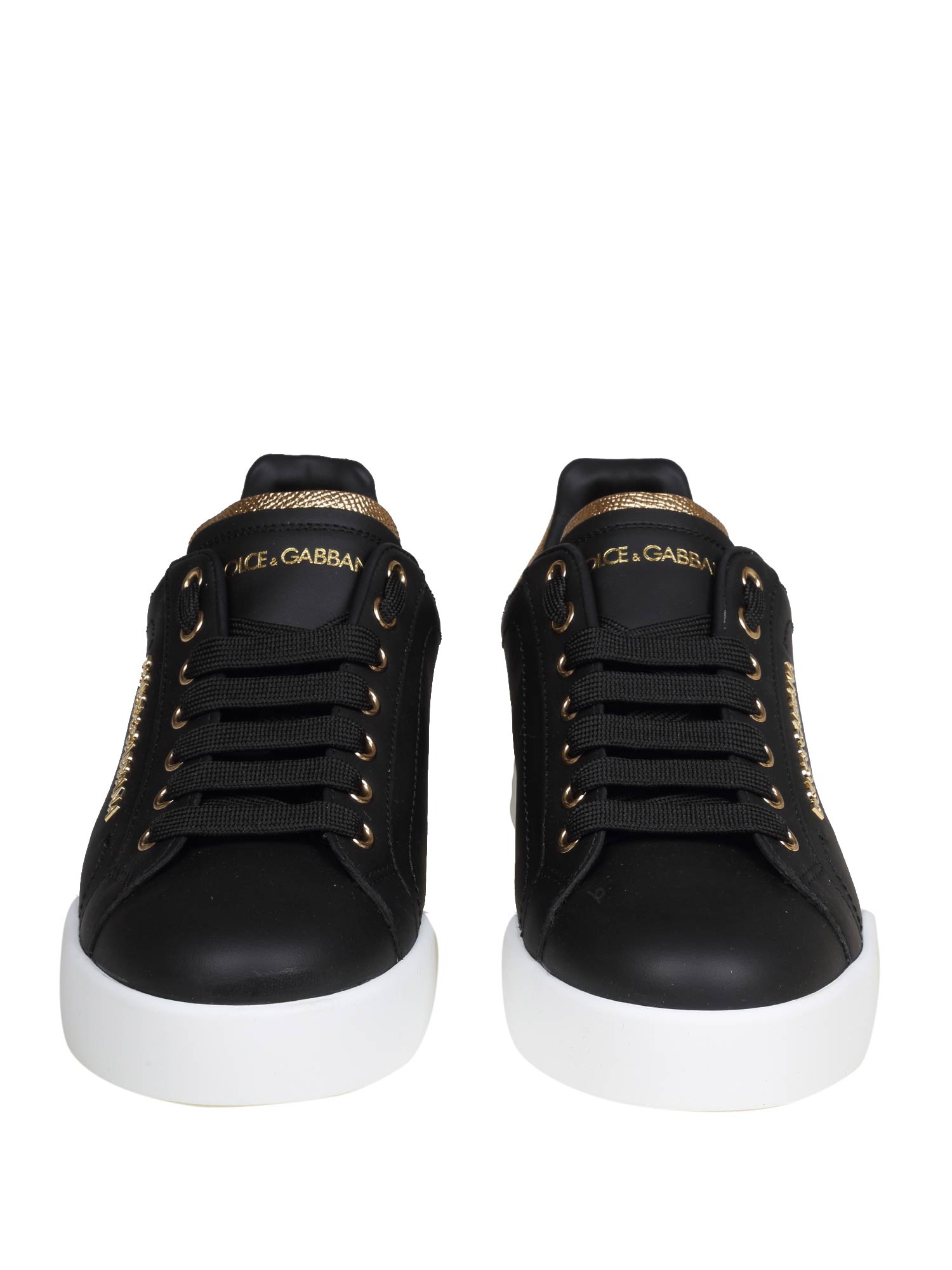 DOLCE & GABBANA SNEAKERS PORTOFINO IN PELLE CON PERLA