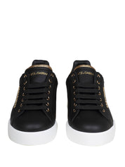 DOLCE & GABBANA SNEAKERS PORTOFINO IN PELLE CON PERLA
