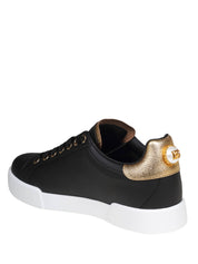 DOLCE & GABBANA SNEAKERS PORTOFINO IN PELLE CON PERLA