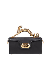 LANVIN BORSA A MANO PENCIL CAT NANO IN PELLE COLORE NERO