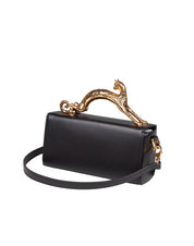 LANVIN BORSA A MANO PENCIL CAT NANO IN PELLE COLORE NERO