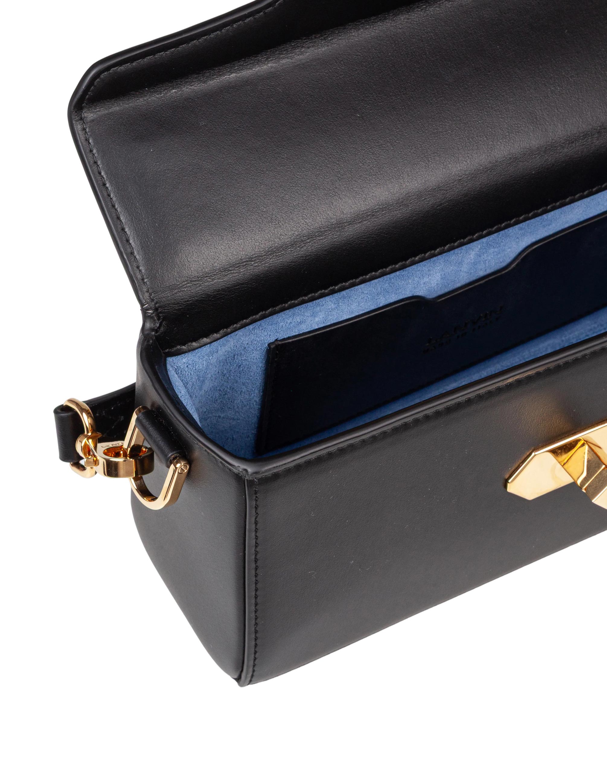 LANVIN BORSA A MANO PENCIL CAT NANO IN PELLE COLORE NERO