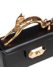 LANVIN BORSA A MANO PENCIL CAT NANO IN PELLE COLORE NERO