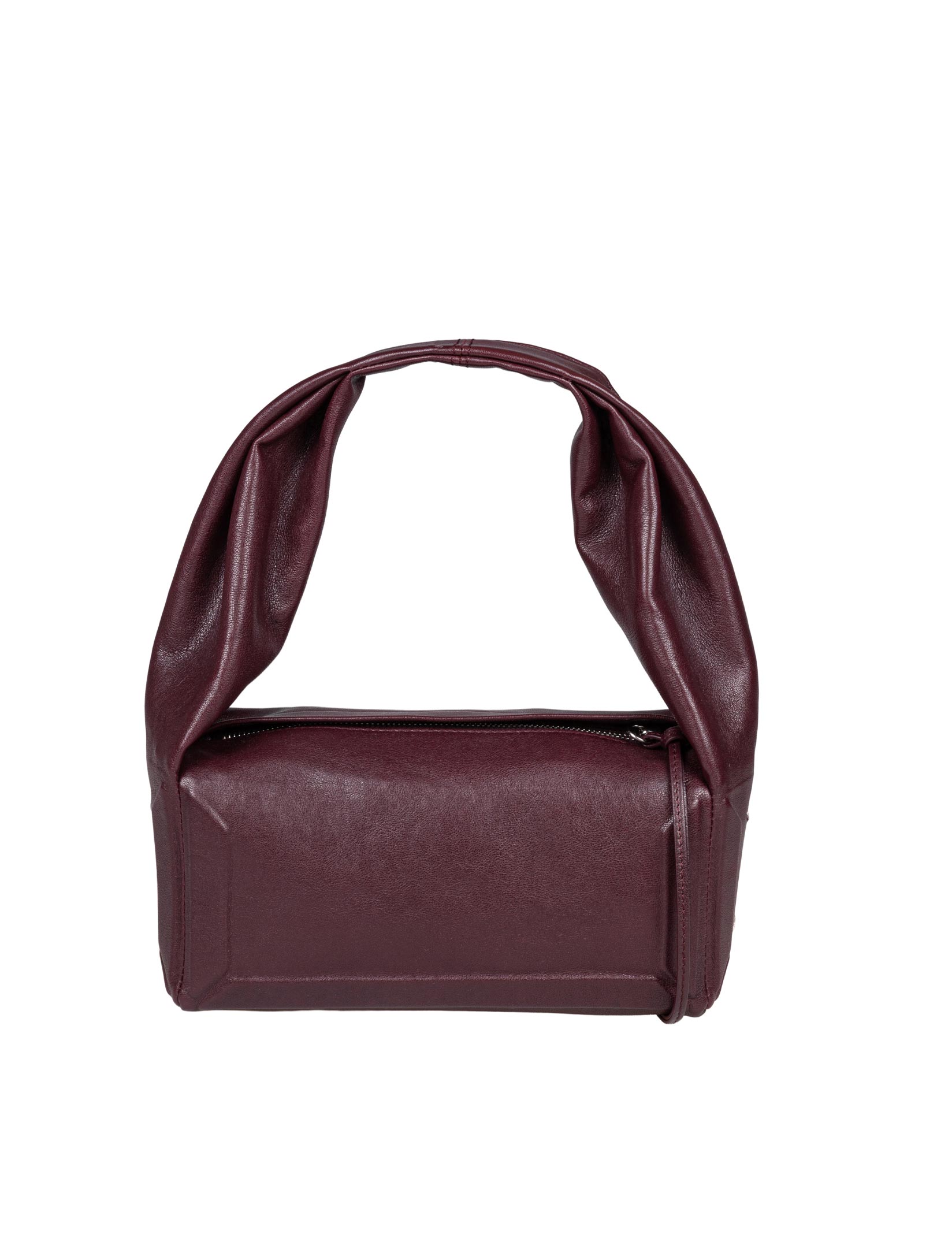MAISON MARGIELA EAST WEST SMALL SHOULDER BAG IN BORDEAUX LEATHER