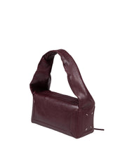 MAISON MARGIELA EAST WEST SMALL SHOULDER BAG IN BORDEAUX LEATHER