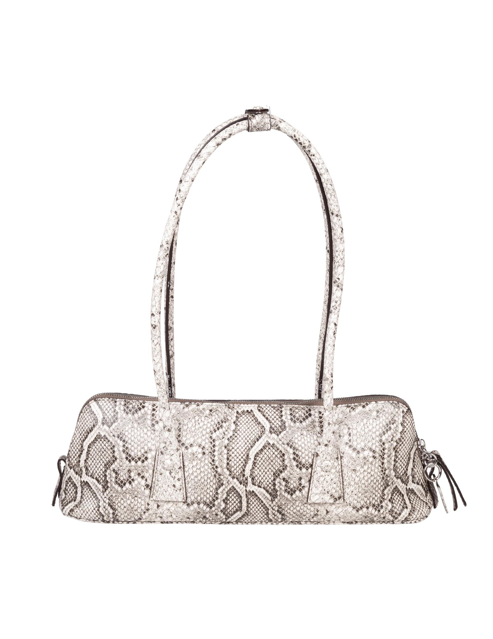 MAISON MARGIELA 5AC EAST WEST PYTHON-PRINT LEATHER SHOULDER BAG