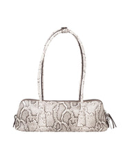 MAISON MARGIELA 5AC EAST WEST PYTHON-PRINT LEATHER SHOULDER BAG