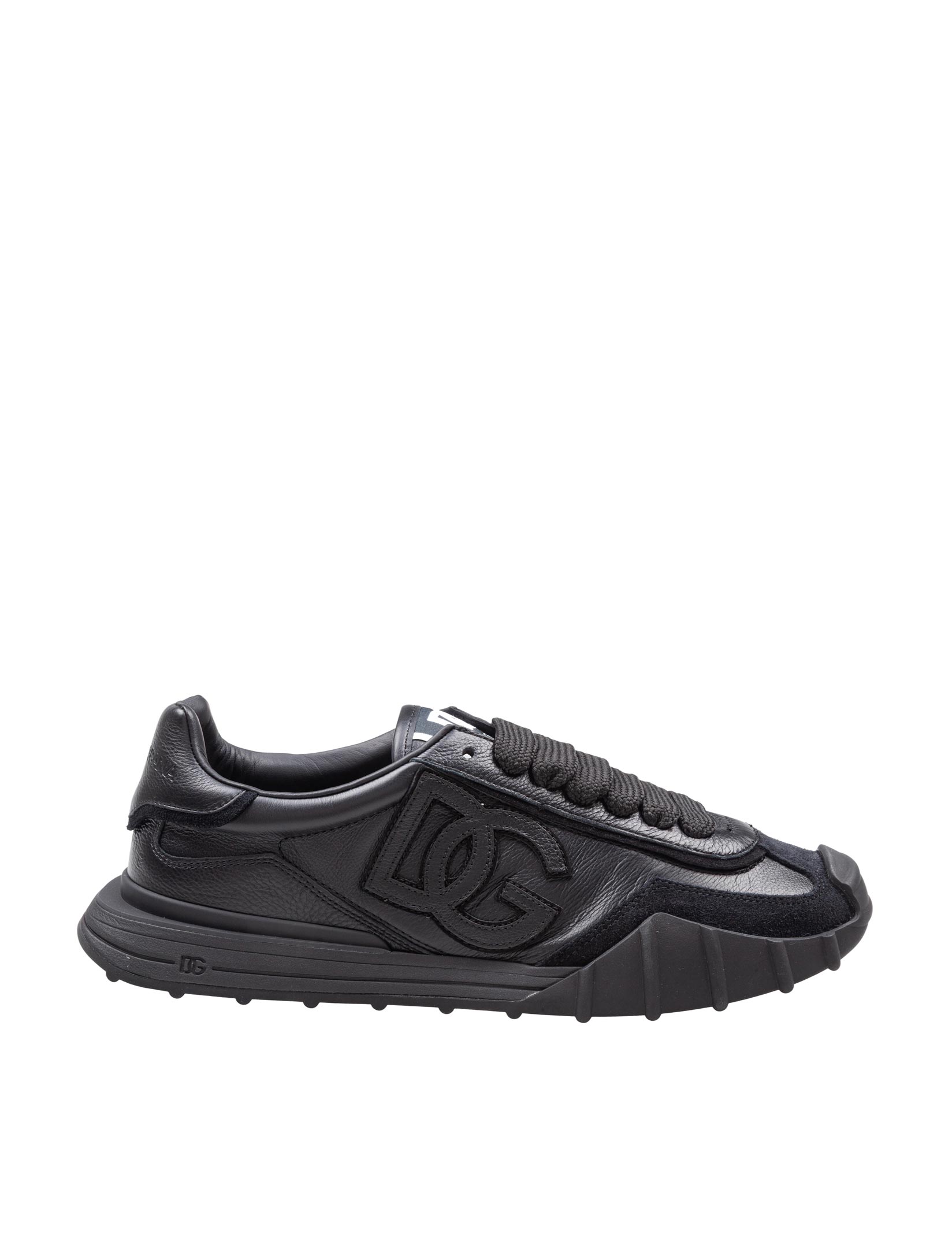 DOLCE & GABBANA SNEAKERS ATHLETIC IN PELLE NERO
