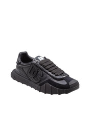 DOLCE & GABBANA SNEAKERS ATHLETIC IN PELLE NERO