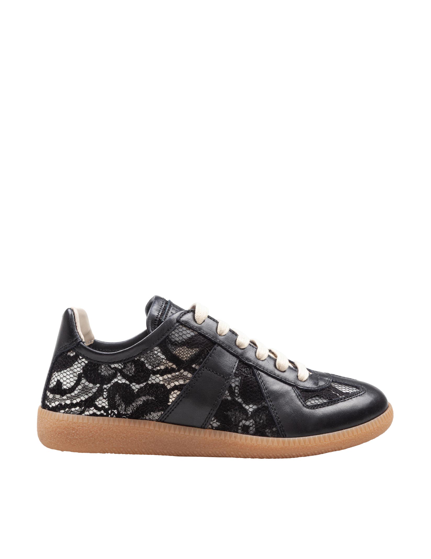 MAISON MARGIELA SNEAKERS REPLICA NERO IN PIZZO