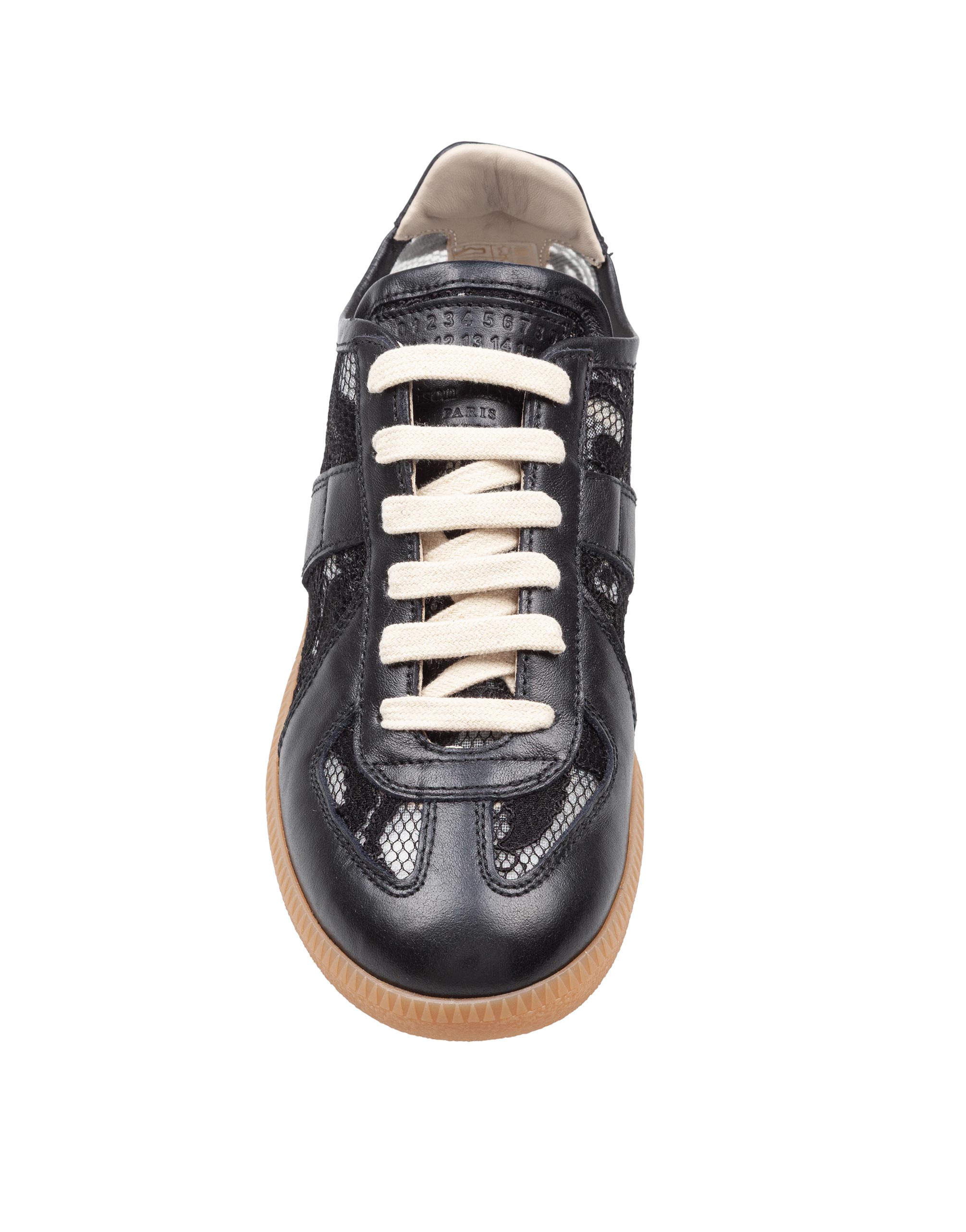 MAISON MARGIELA SNEAKERS REPLICA NERO IN PIZZO
