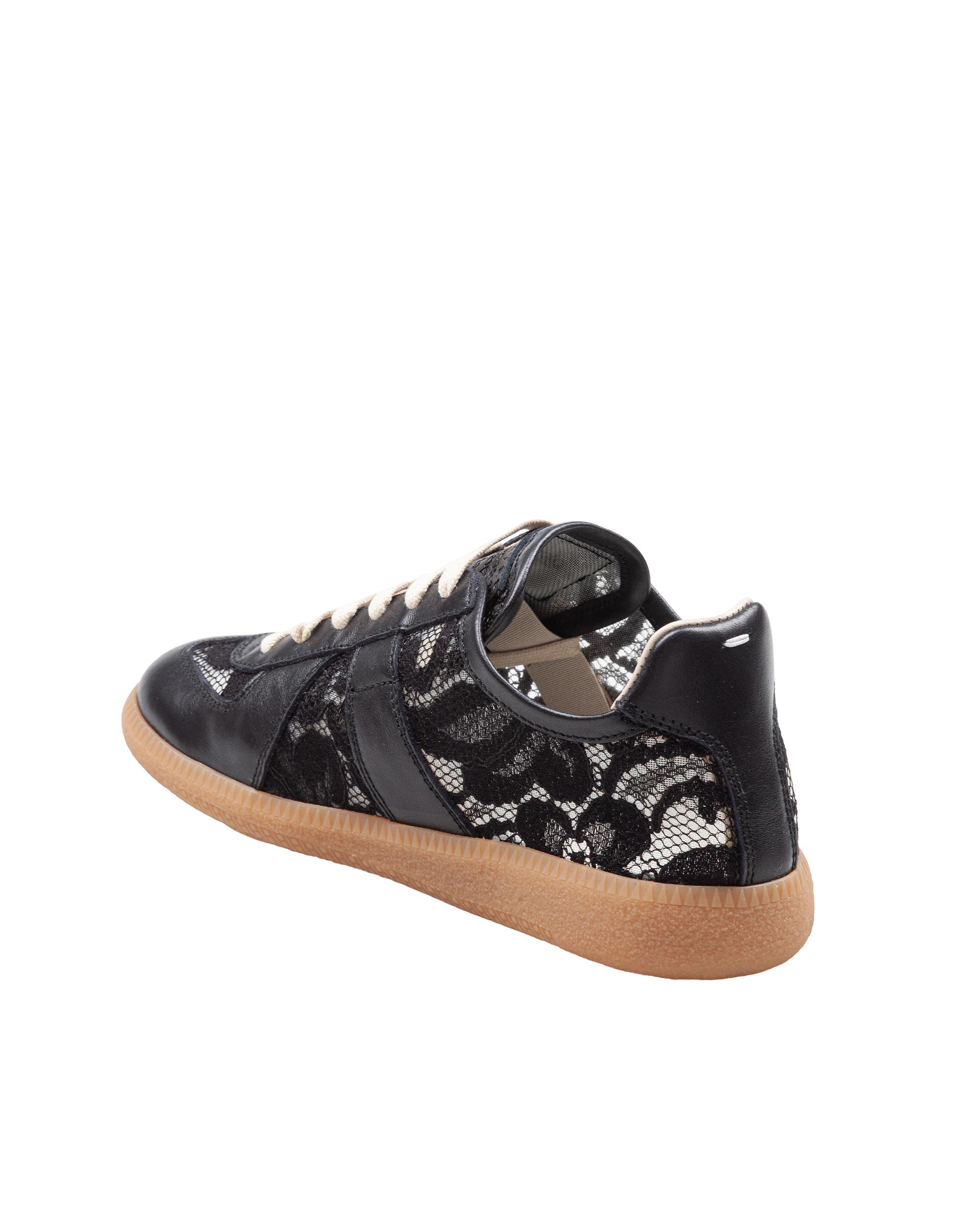 MAISON MARGIELA SNEAKERS REPLICA NERO IN PIZZO