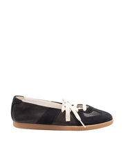 MAISON MARGIELA REPLICA SOFT LACED BALLETS BLACK SNEAKERS