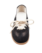 MAISON MARGIELA REPLICA SOFT LACED BALLETS BLACK SNEAKERS