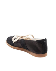 MAISON MARGIELA REPLICA SOFT LACED BALLETS BLACK SNEAKERS