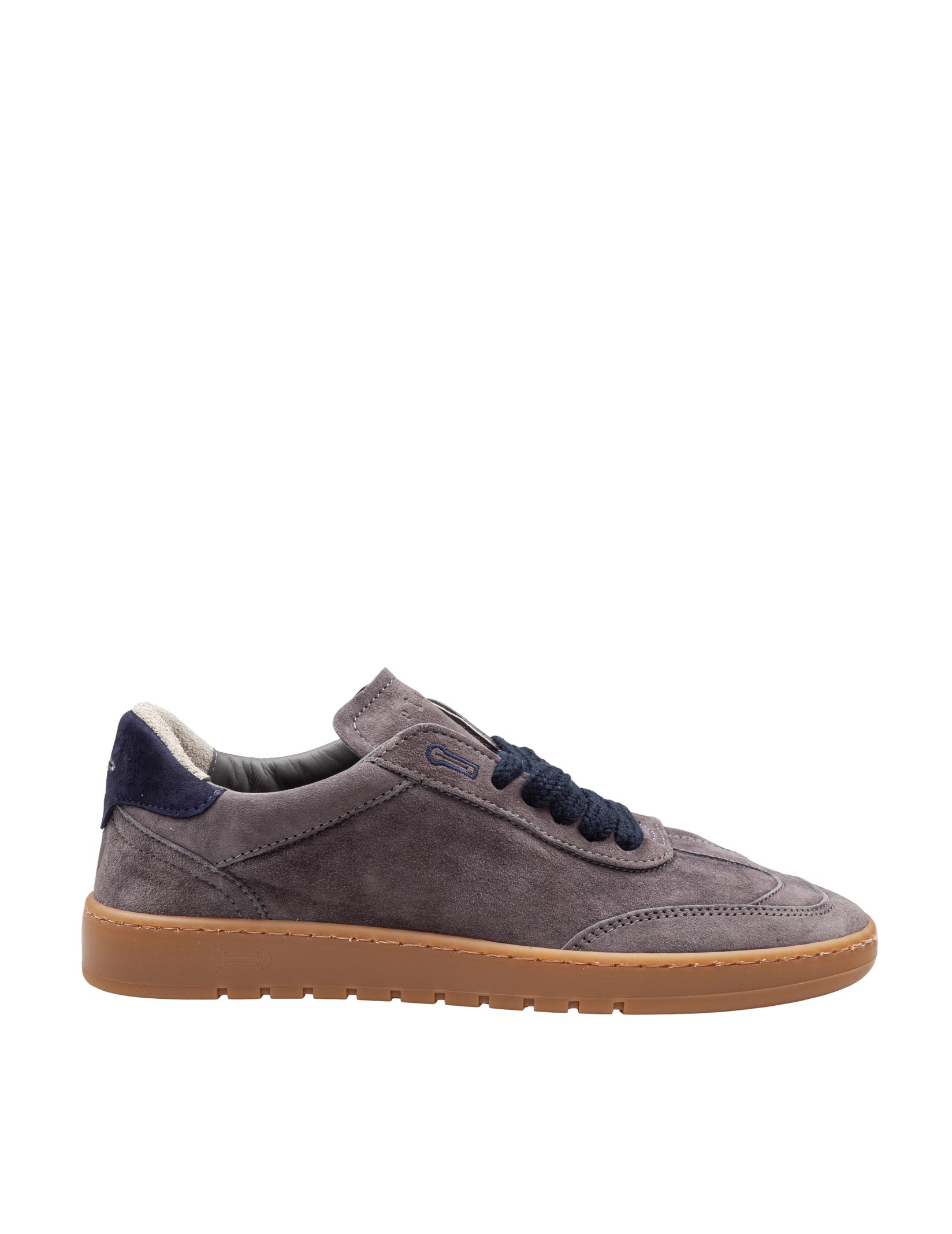 PIUMHA SNEAKERS IN CAMOSCIO COLORE GRIGIO/BLU