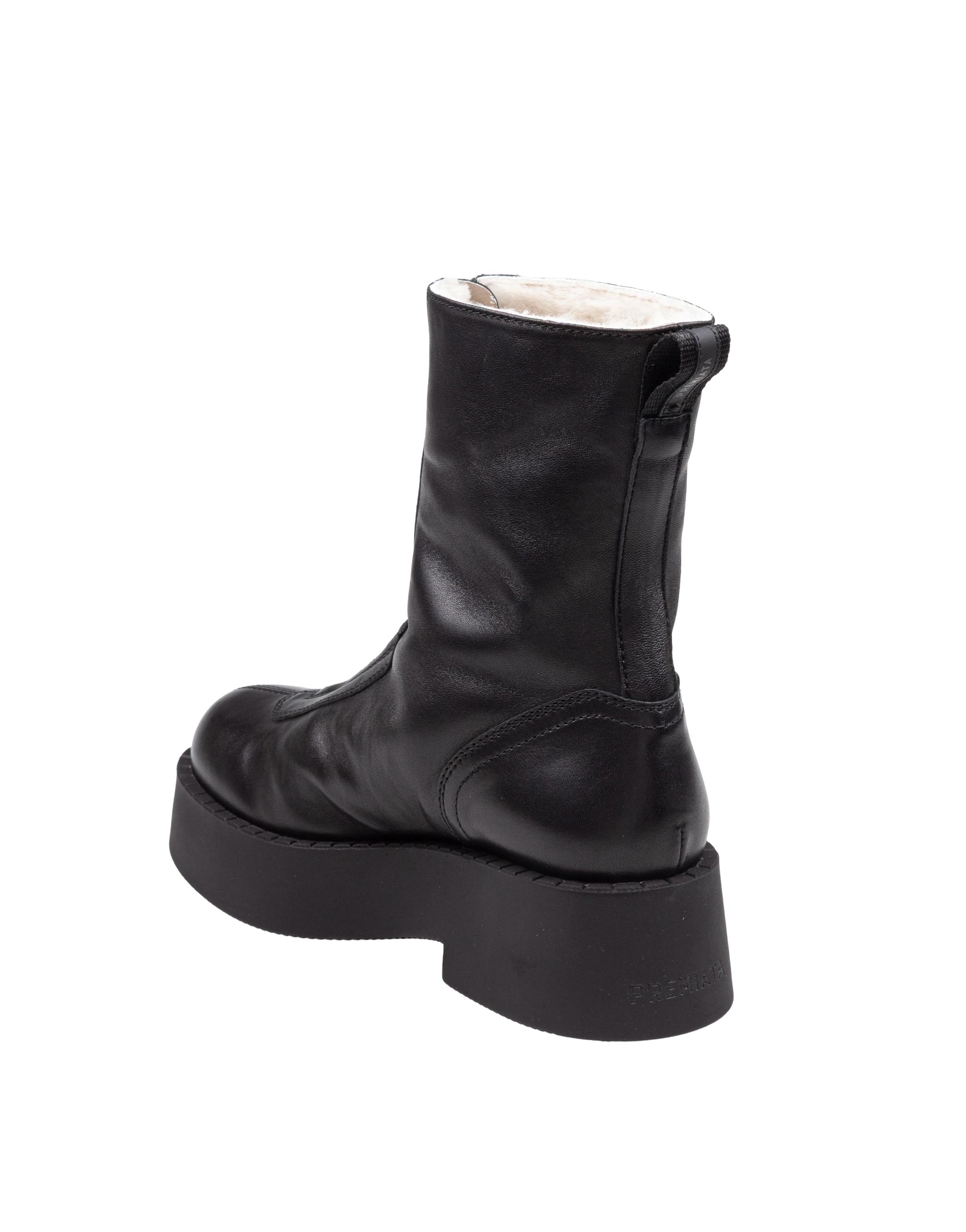 PREMIATA BLACK LEATHER ANKLE BOOT