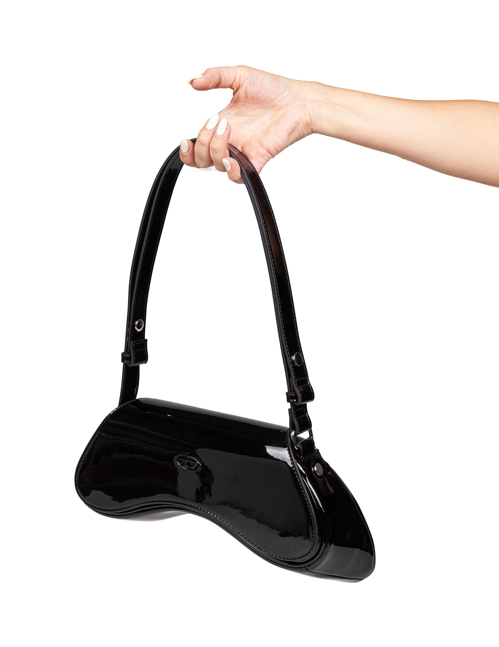 DIESEL BORSA BORSA A SPALLA PLAY LUCIDA COLORE NERO
