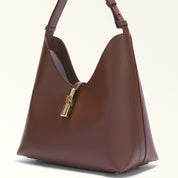 FURLA BORSA HOBO GOCCIA M IN PELLE COLORE CIOCCOLATO