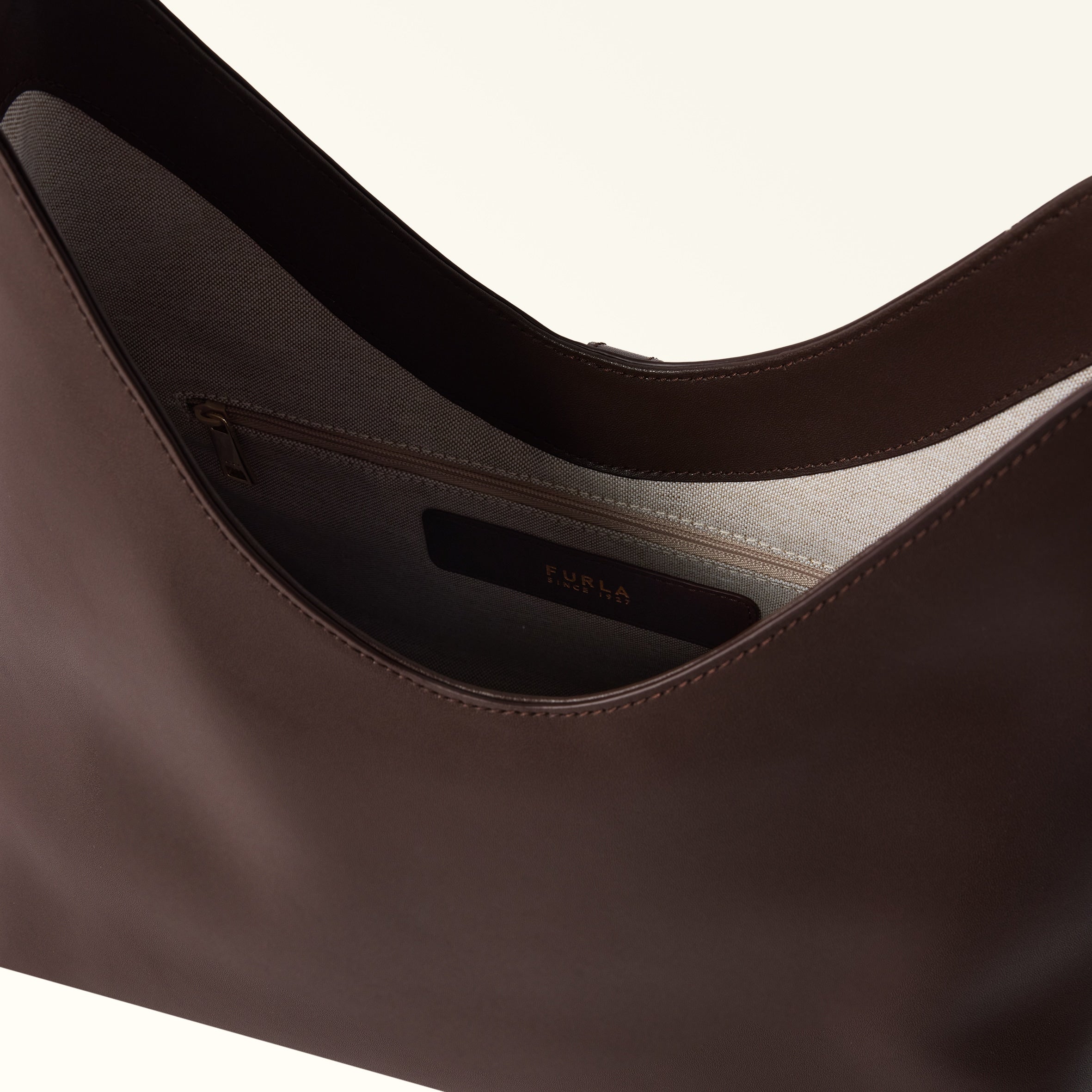 FURLA BORSA HOBO GOCCIA M IN PELLE COLORE CIOCCOLATO