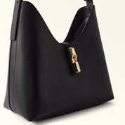 FURLA GOCCIA M HOBO IN LEATHER BLACK