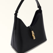 FURLA GOCCIA M HOBO IN LEATHER BLACK
