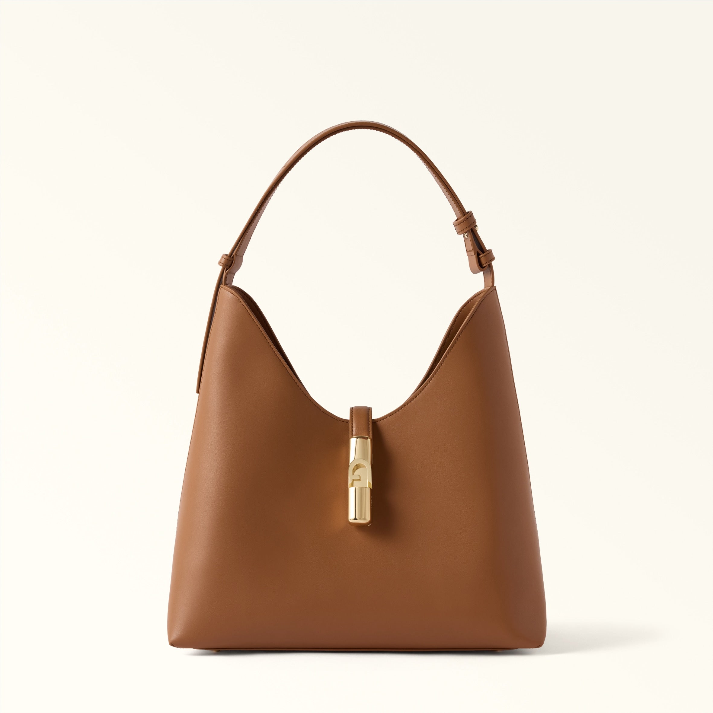 FURLA BORSA GOCCIA M HOBO IN PELLE BRANDY