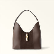 FURLA GOCCIA M HOBO BAG IN ESPRESSO LEATHER