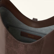 FURLA GOCCIA M HOBO BAG IN ESPRESSO LEATHER