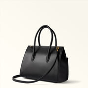 FURLA GRETA HANDBAG IN BLACK LEATHER