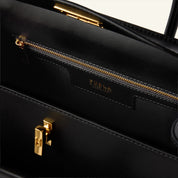 FURLA GRETA HANDBAG IN BLACK LEATHER