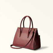 FURLA GRETA RED LEATHER HANDBAG