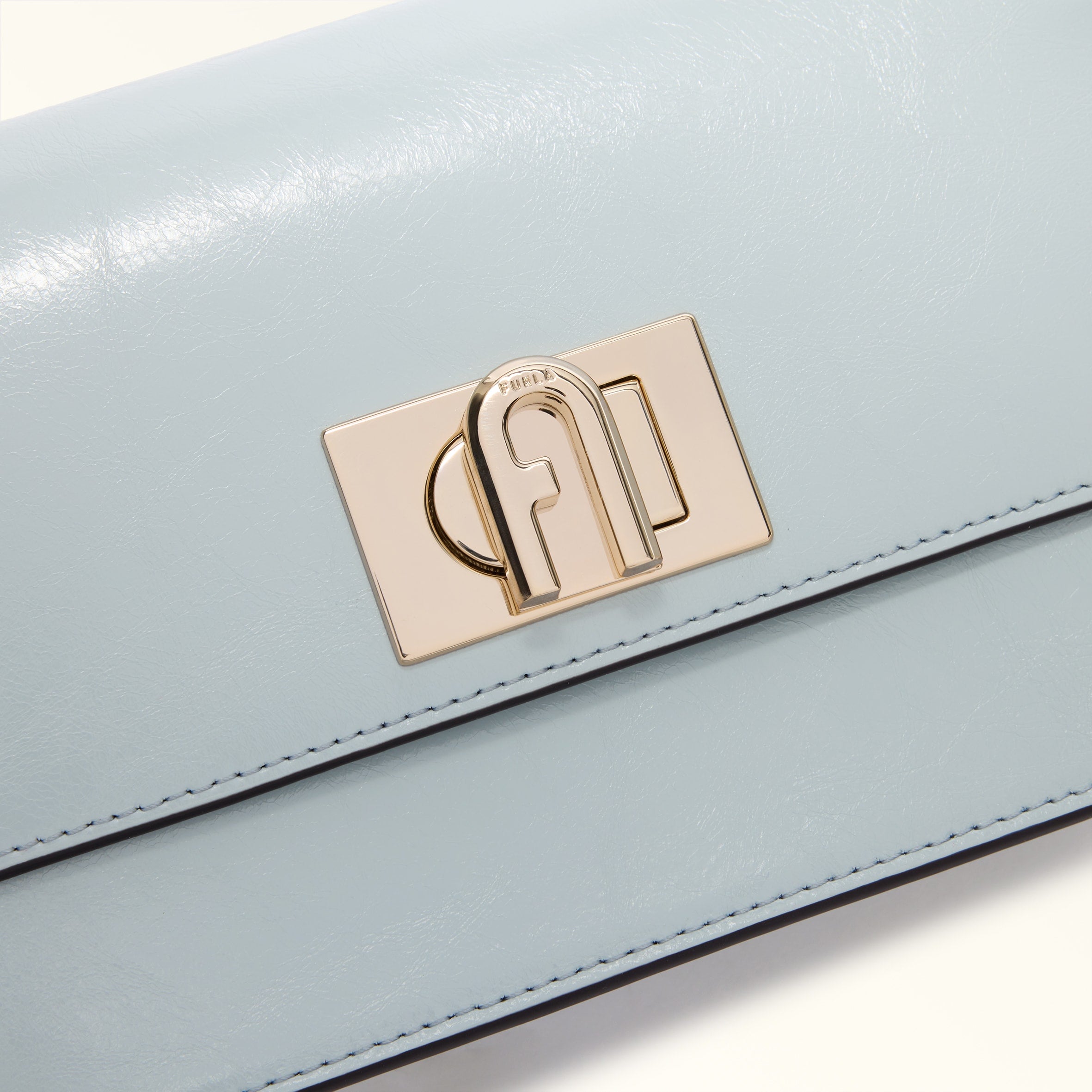 FURLA BORSA 1927 MINI CROSSBODY IN PELLE COLORE CELESTE