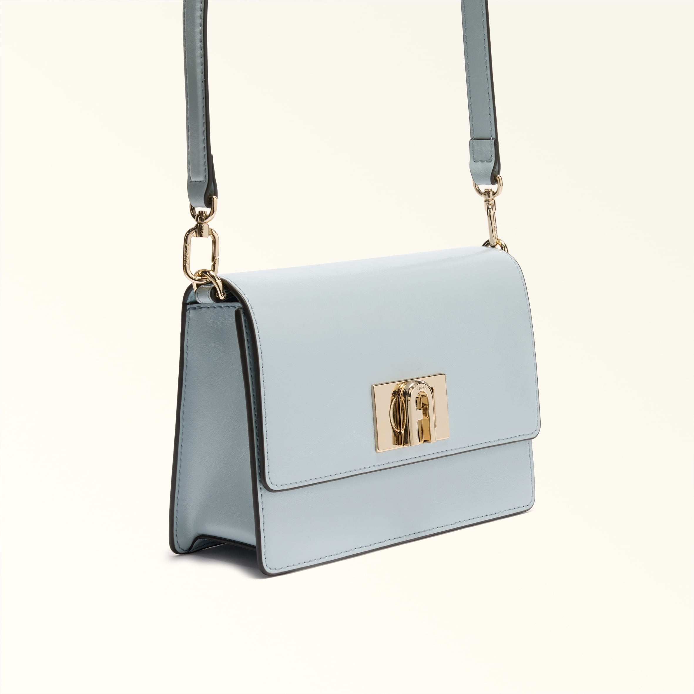 FURLA BORSA 1927 MINI CROSSBODY IN PELLE COLORE CELESTE