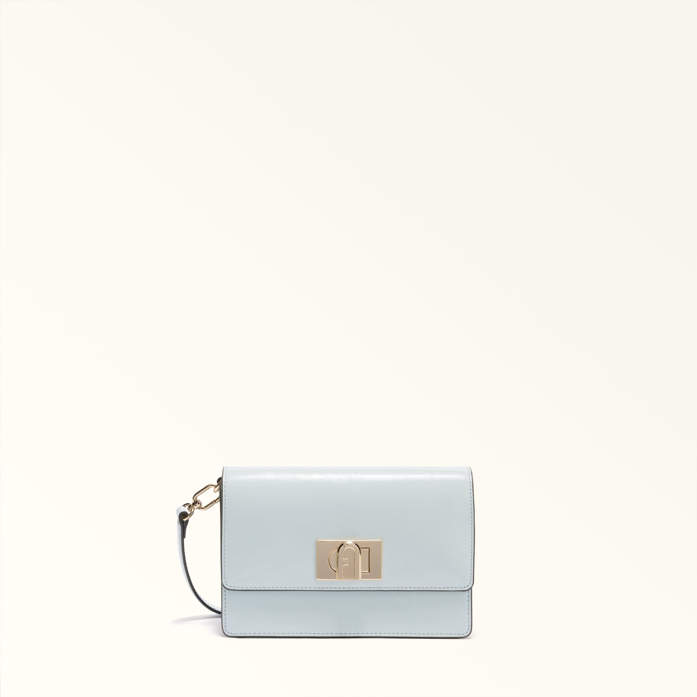 FURLA BORSA 1927 MINI CROSSBODY IN PELLE COLORE CELESTE