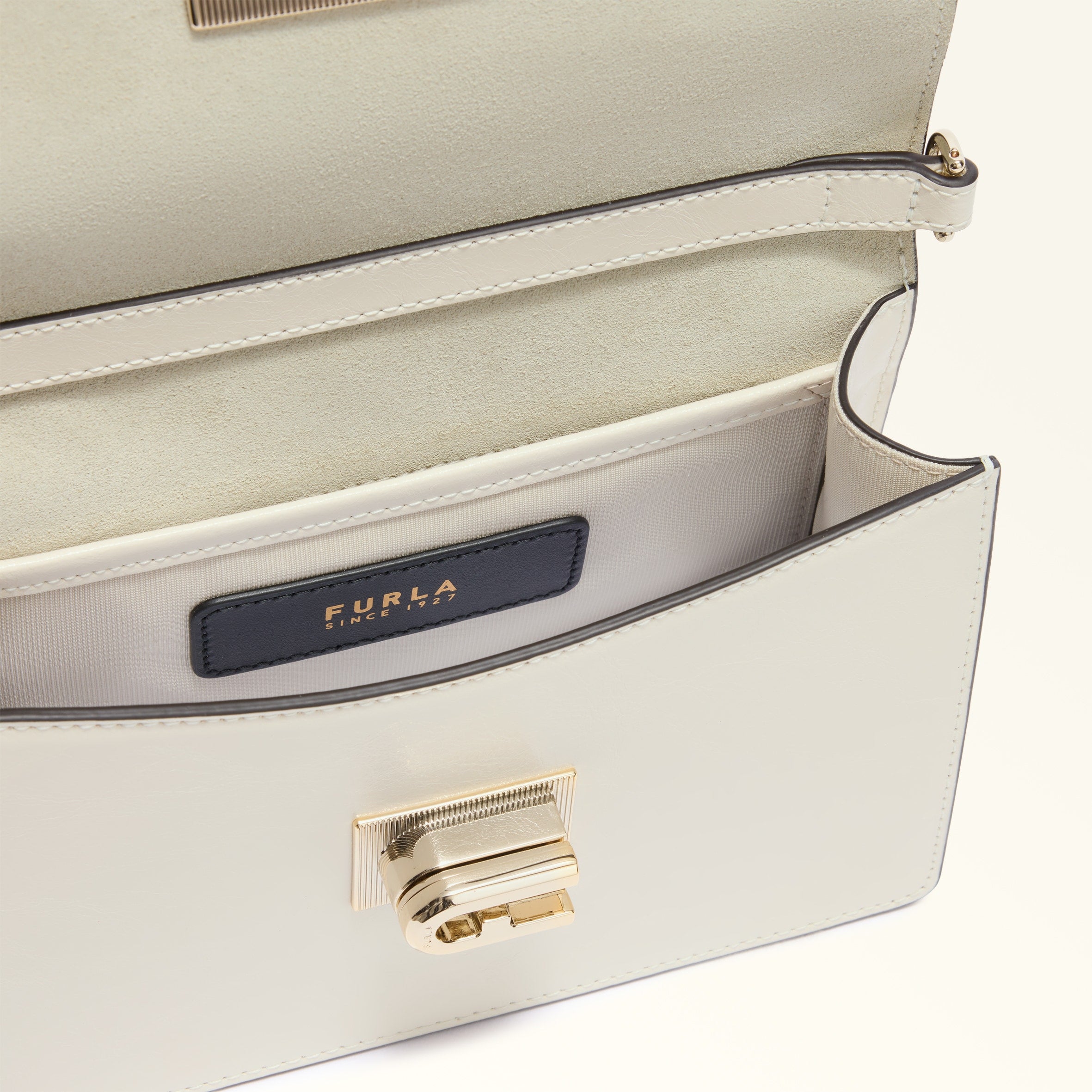 FURLA BORSA 1927 MINI CROSSBODY I PELLE COLORE PANNA